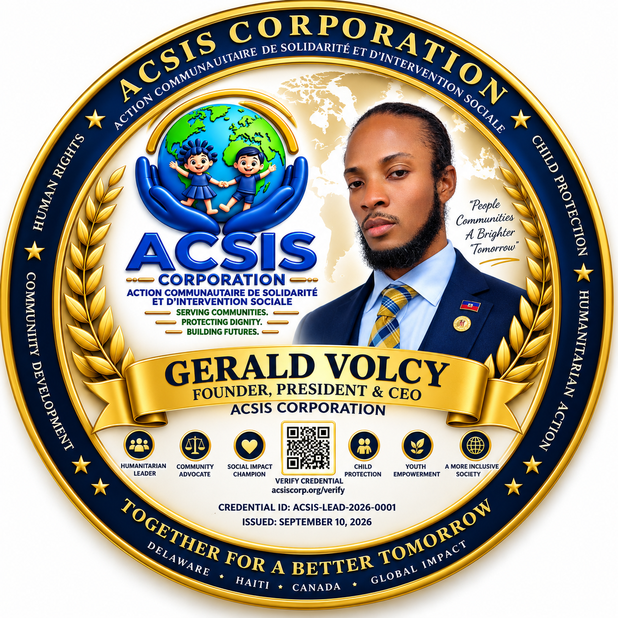 ACSIS Institutional Leadership Credential for Gerald Volcy